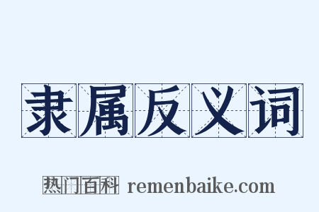 隶属反义词是什么意思的图片